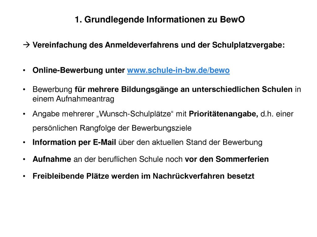 Bewo Bewerberverfahren Online Baden W Rttemberg Ppt Herunterladen